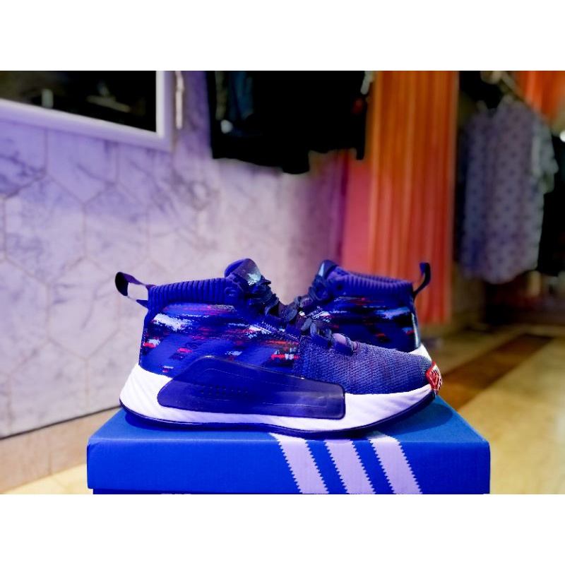 Sepatu Adidas Dame 5 Blue original second