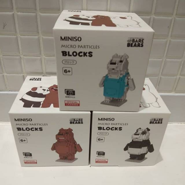 Miniso We Bare Bears Building Blocks