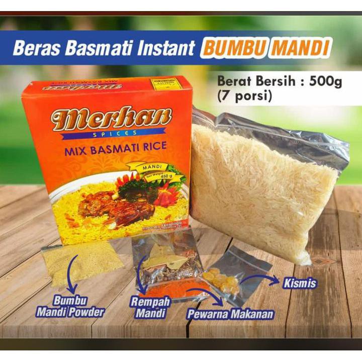 

PROMO (Paket beras basmati + rempah/bumbu jadi) tinggal olah MERHAN bumbu khas timur