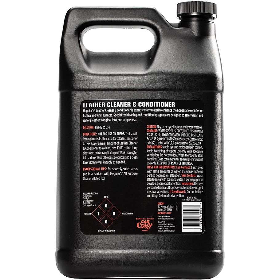 Meguiars D18001 LEATHER CLEANER &amp; CONDITIONER 3,79L