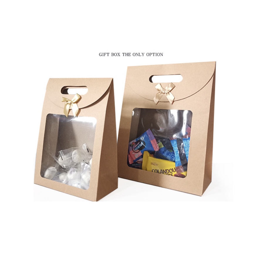 

Paper Bag Jinjing Jendela Mika Pita Kotak Kado Souvenir Hampers Packaging Kardus Kemasan Makanan