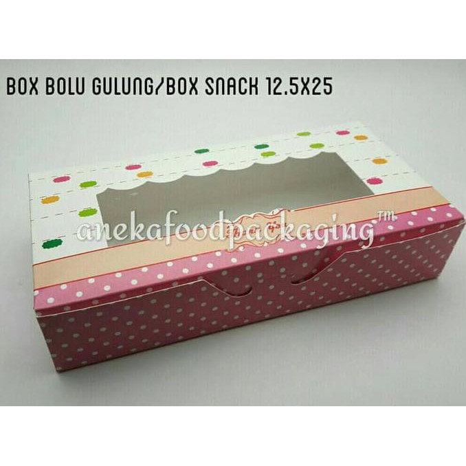 

Box/dus bolu gulung/box snack 12.5x25cm
