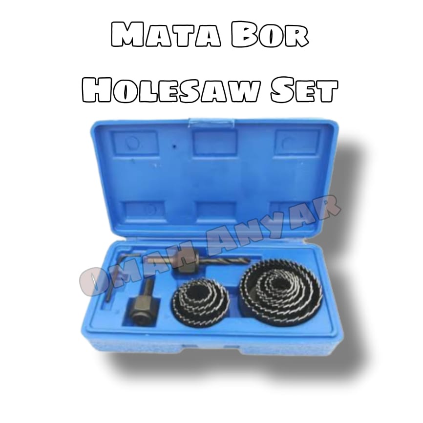 Mata Bor Kayu Plong Holesaw Kit Set