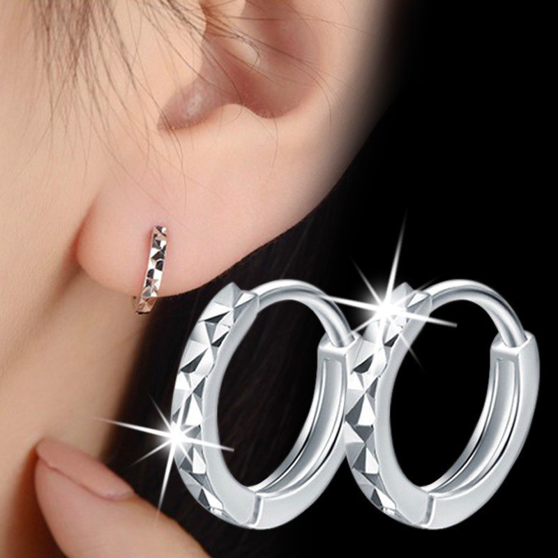50 buah desain perak Italia 925 anting-anting wanita asli Korea fashion perhiasan anting[tidak mudah luntur] [tidak alergi]-1