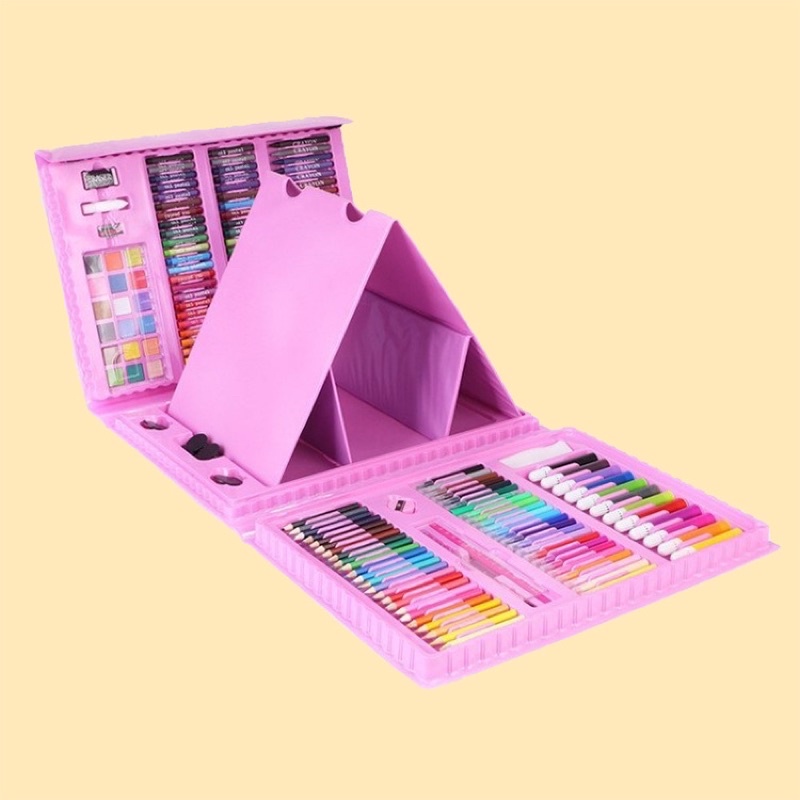 BS545 Crayon Anak 208pcs Set / Alat Melukis Anak Super Mega / Alat Menggambar Anak