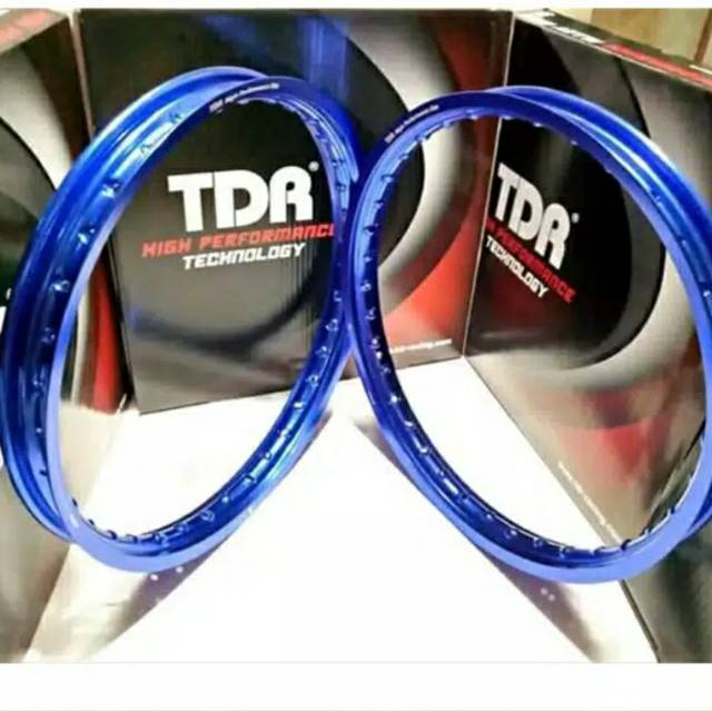 Velg TDR W Shape Set 140/160/185 Ring 17 Blue Biru