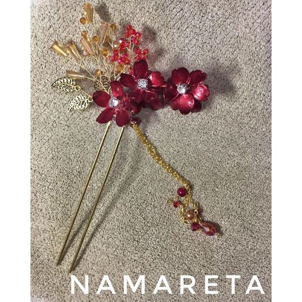 Desi 6 Namareta TUSUK KONDE SANGJIT HAIRPIECE HEADPIECE CHINESE HAIRPIN AKSESORIES RAMBUT  CHEONGSAM