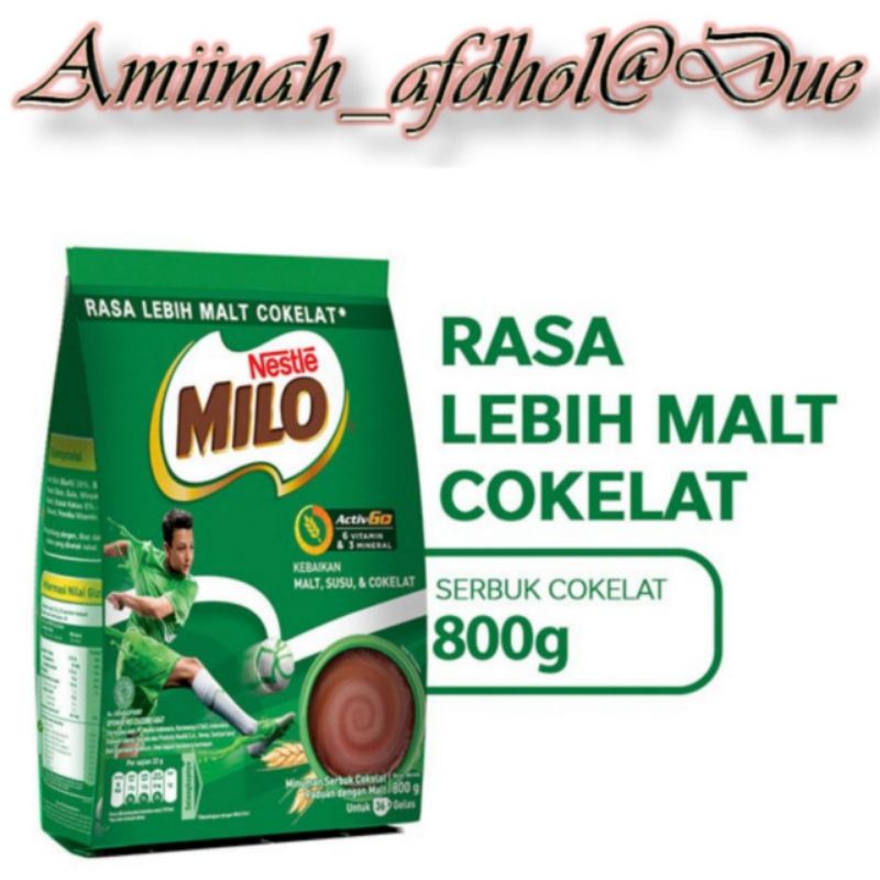 

MILO ACTIV-Go Susu Coklat Pouch [ 800gr ]