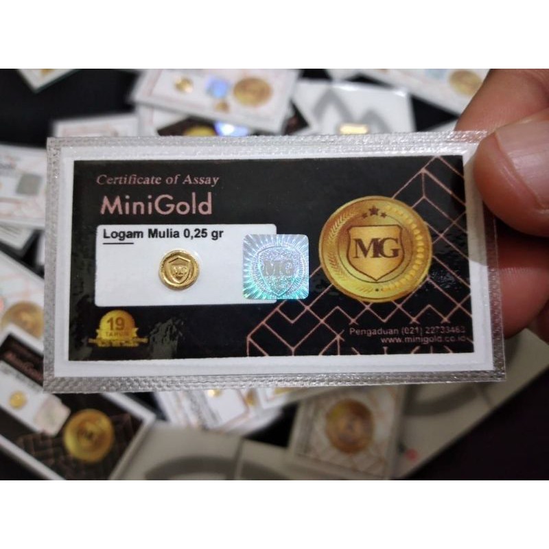 MINIGOLD emas batangan Antam ukuran kecil 0,25 gram