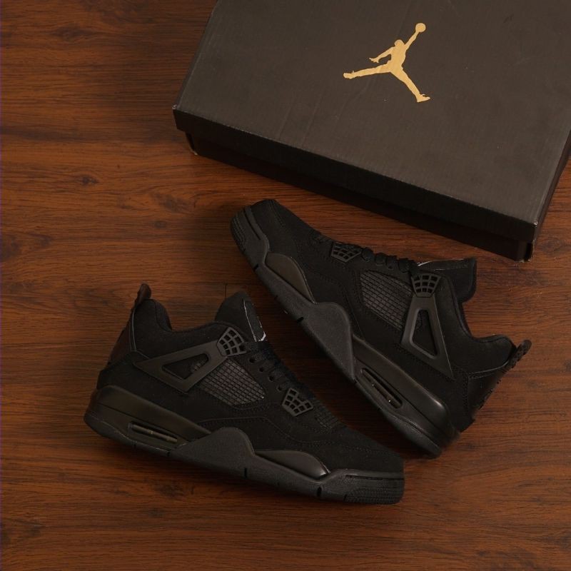 all black retro 4 black cat