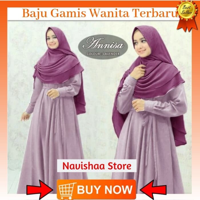 Baju Busana Muslim Wanita Gamis Syari Pesta Annisa Maxmara Terbaru