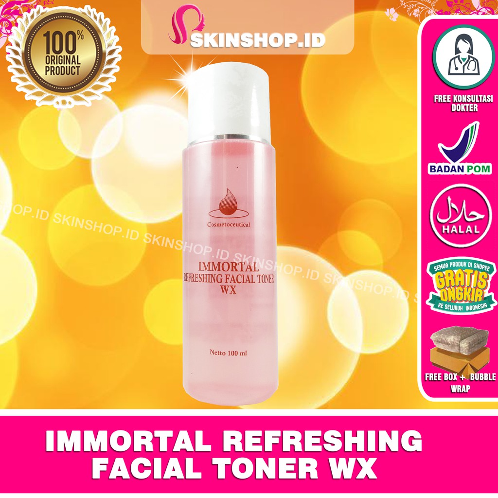 [STOK TERBARU] IMMORTAL REFRESHING FACIAL TONER WX 100ml Original / Penyegar Wajah BPOM Aman