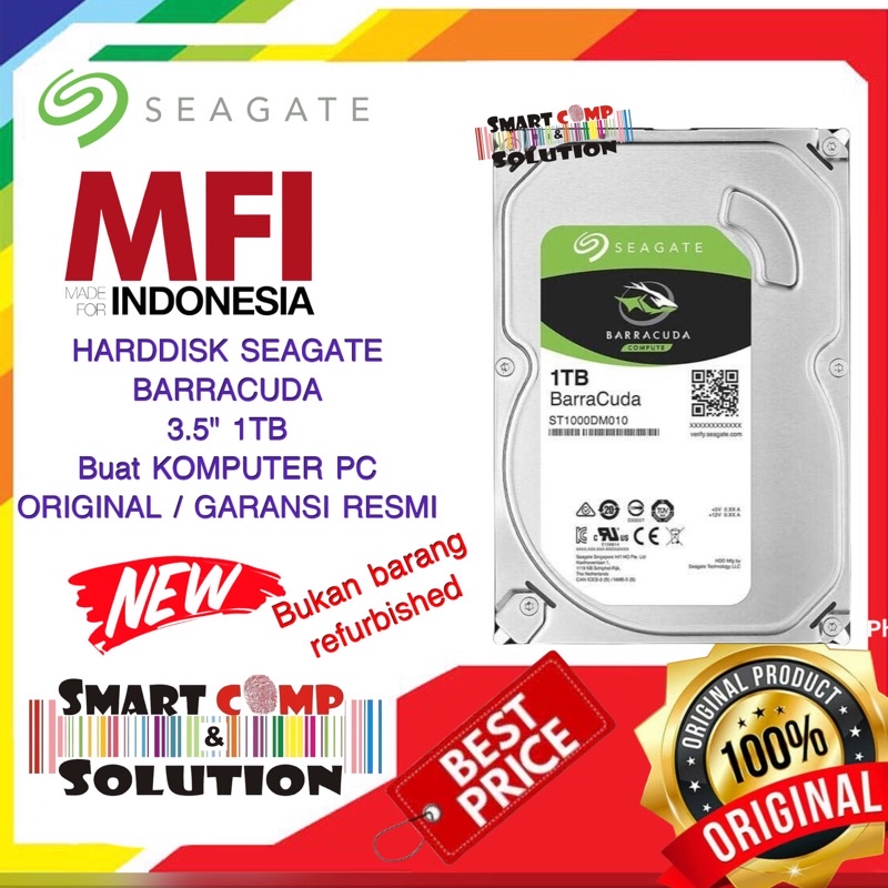 Harddisk (HDD) Internal Seagate 3,5&quot; Sata 1TB BARRACUDA