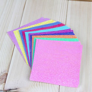 gadget1 Kertas  Origami Glitter  Mengkilap Warna Campur 