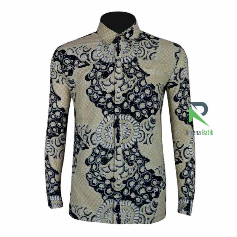 BATIK SLIMFIT Arkana Premium Kemeja Baju Pria Lengan Panjang Motif Elegan Slim Fit Modern