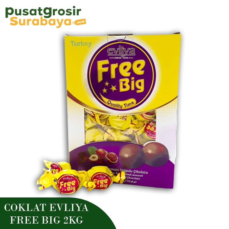 (FreeOngkir) Coklat Evliya Free Big 2kg Coklat Turki Halal Terpopuler