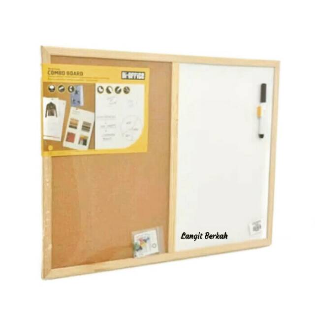 

Papan tulis kombinasi , white board combination ukuran 60x 45 cm