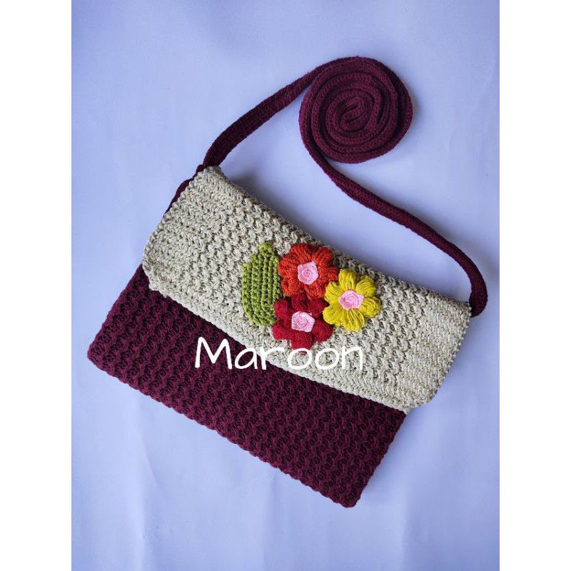 TAS SELEMPANG RAJUT TEBAL PREMIUM