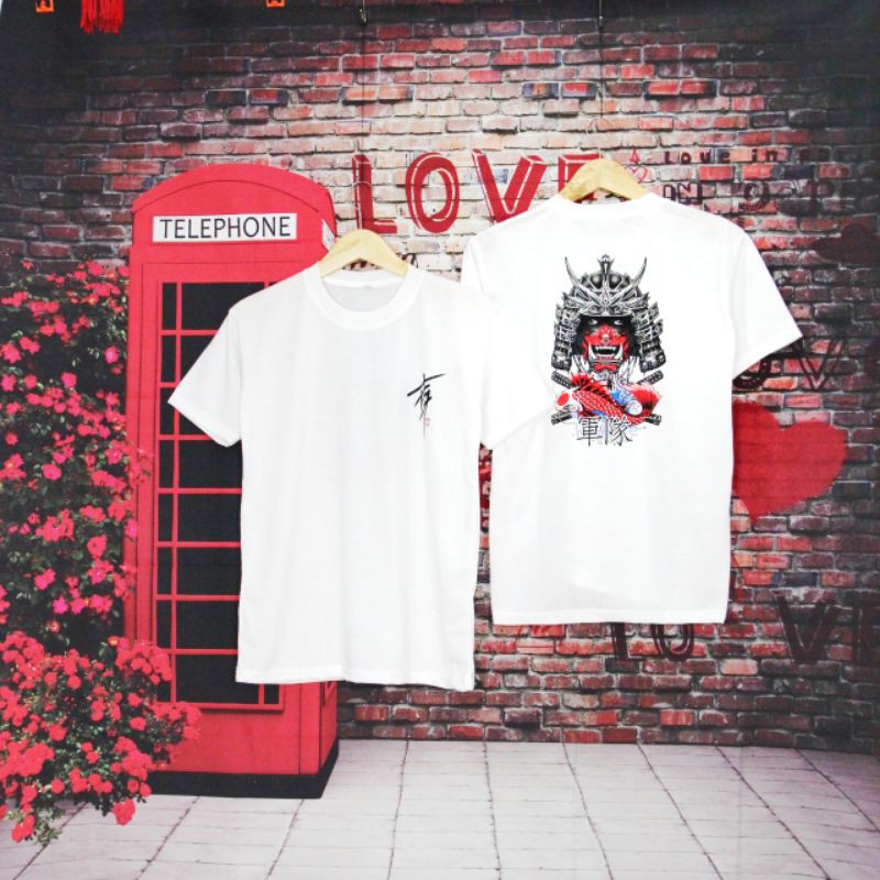 kaos pria/JUN DUI samurai/kaos japan/kaos hitam/kaos