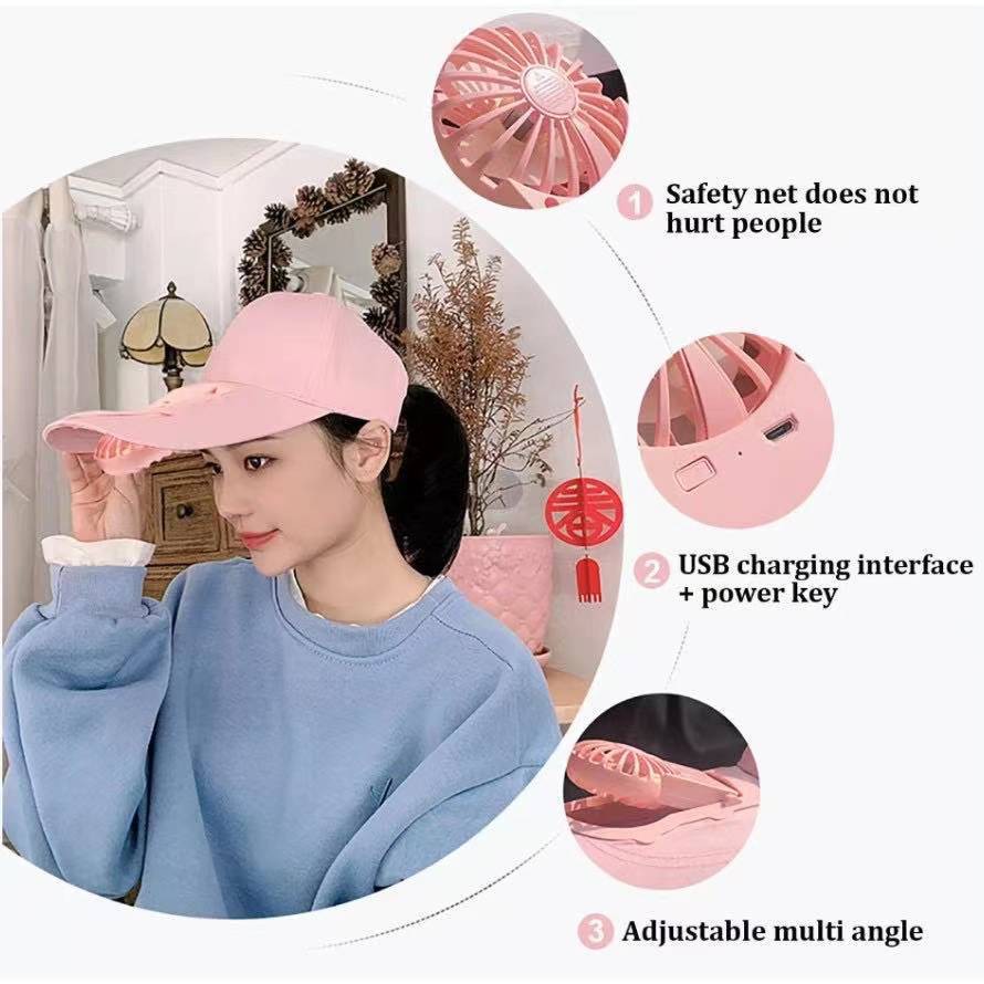 Topi Pria Wanita/Kipas Angin + Topi USB /Topi Golf, Topi Baseball Matahari