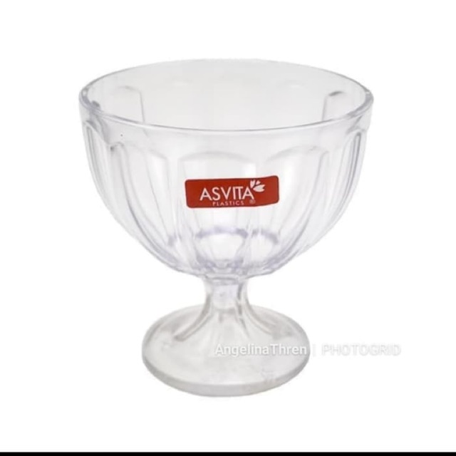 Mangkok gelas es melamin bening - mangkok es campur