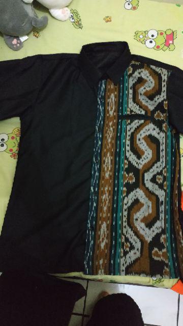 Set Couple Kemeja Mix Polos X Desty Dress +lengan Polos Panjang