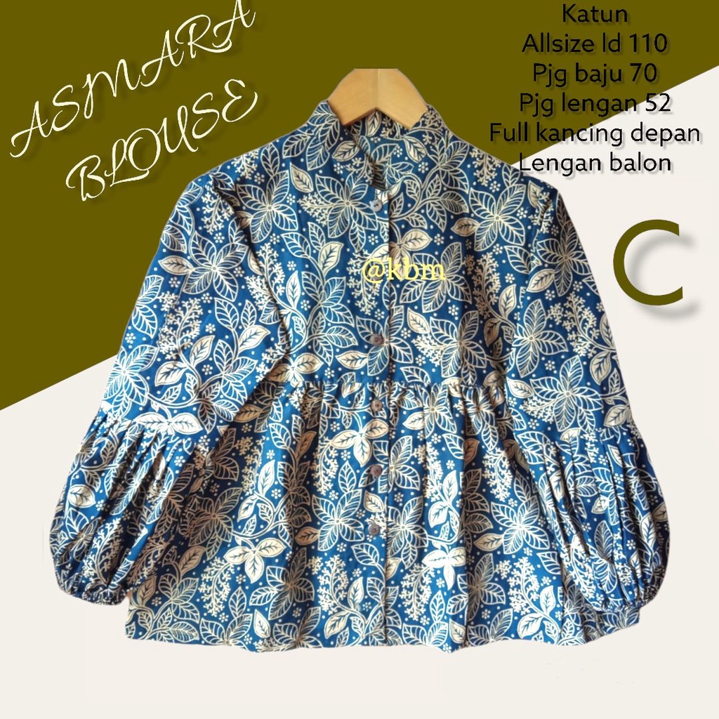 Asmara Blouse batik solo  atasan kerja modern trendy