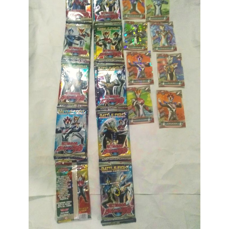 kartu Ultraman tranding card Fun to play HANYA BISA DIMAINKAN DI HP isi 120 kartu