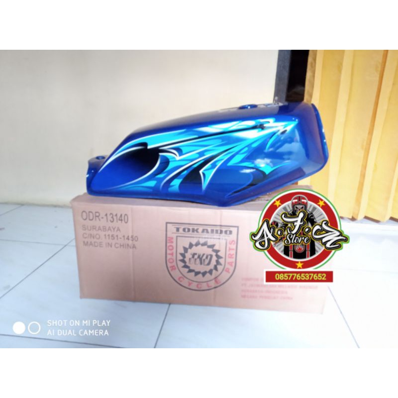 tangki rx king new tangki rx king new tahun 2006 warna biru movistar bahan tebal mirip original