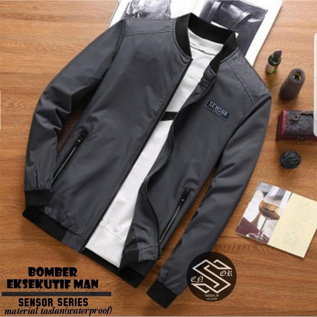 JAKET BOMBER EKSEKUTIF PRIA TASLAN ANTI AIR JAKET MOTOR BIKERS ANTI AIR JAKET PILOT PARASIT COWOK