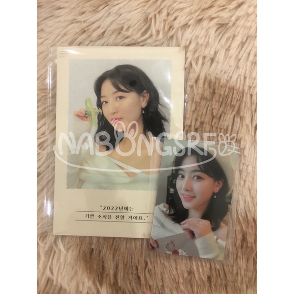 TWICE PHOTOCARD OFFICIAL - Jihyo set Season Greeting 2022 AR + Postcard