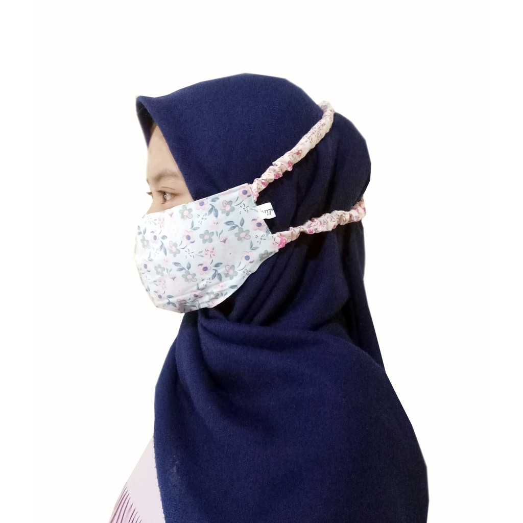 MASKER KAIN KATUN JEPANG / BRUKAT PREMIUM TEBAL HEADLOOP || Kiiyoomii ||