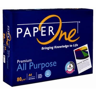 Kertas HVS Paper One A4 80 gram 1rim A4 80g paperone