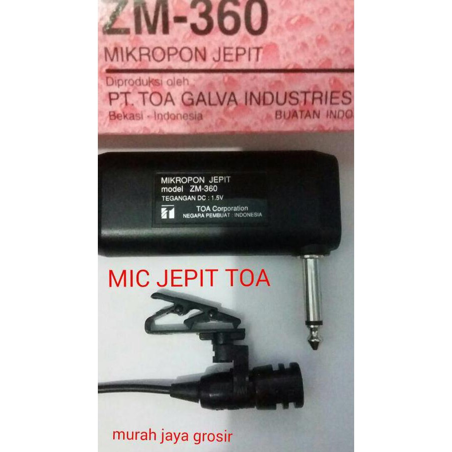 MIC JEPIT TOA ZM-360 ORIGINAL BERGARANSI RESMI TOA