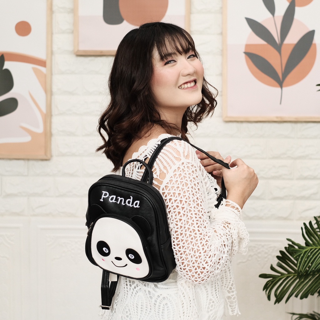 tas ransel anak lucu import panda tas wanita