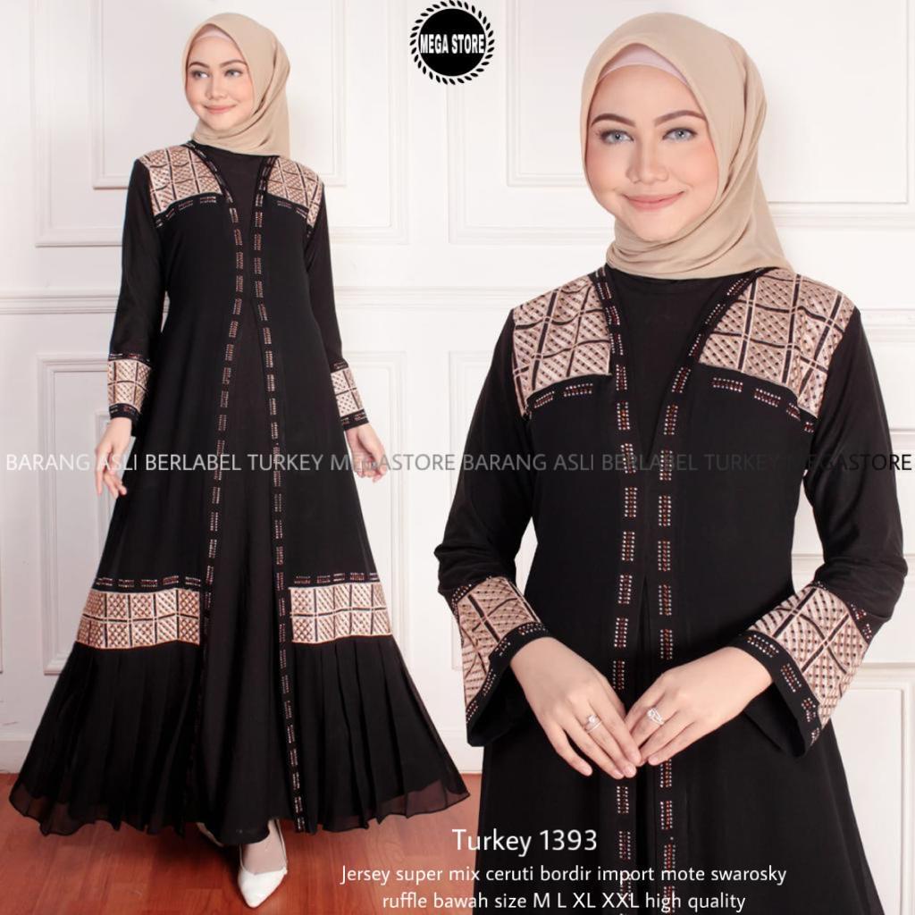 Gamis Abaya Turkey Ori Mega Store Best Seller Abaya Turki Megastore Terbaru Mewah