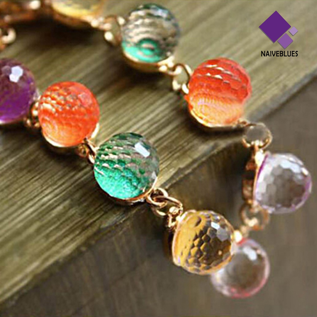 Gelang Manik-Manik Bulat Warna-Warni Permen