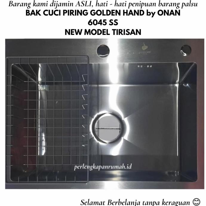 Jual BAK CUCI PIRING KITCHEN SINK ONAN GOLDEN HAND 6045 Shopee Indonesia