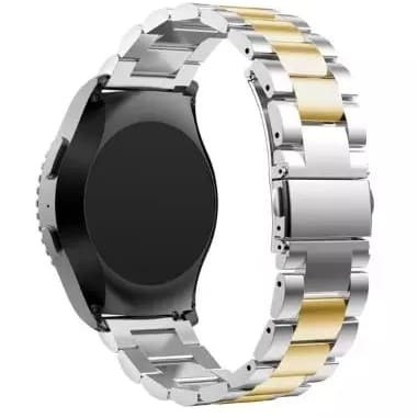 STRAP  TALI JAM TANGAN - STAINLESS STYLE METAL TWOTONE 3 BEADS 20MM - FOR HUAWEI WATCH GT 2 42m