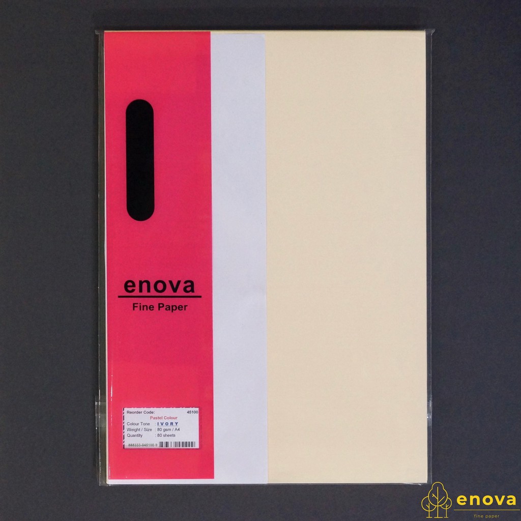 

Fancy Art Paper ENOVA | Pastel Ivory | A4 80GSM (Pastel Gading)