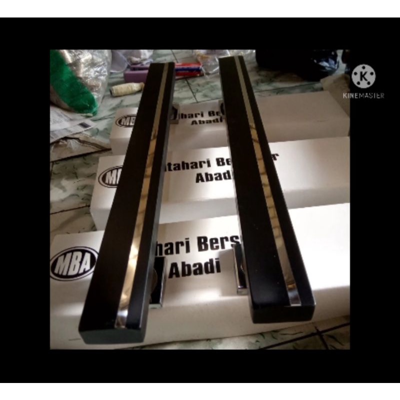 handle pintu rumah hitam doff 45 cm stainless steel tarikan pintu rumah murah