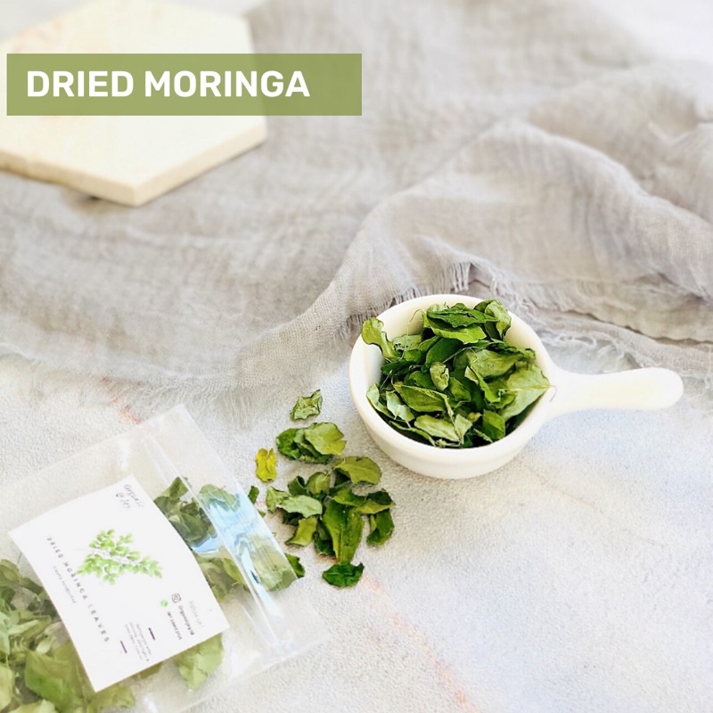 Organic&amp;Joy• Teh Moringa &amp; Bubuk Moringa (teh kelor &amp; kelor bubuk asli,moringa oliefera,superfood,asi booster)