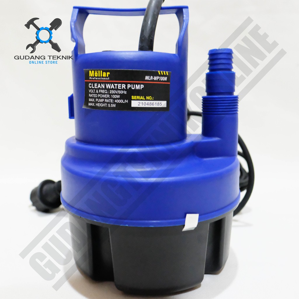 Pompa Celup Mollar Non Otomatis WP100M Submersible Pump Manual WP100 M