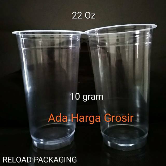 

Isi 50pcs Gelas Plastik PP 22oz Plastic Cup PP 22 Oz JC22P POLOS TERBARU READY