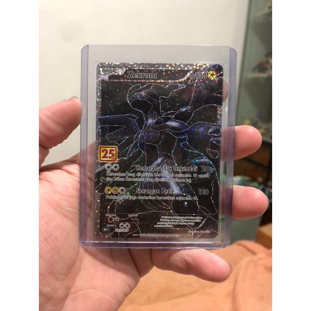 Kartu Pokemon TCG Zekrom 25th Anniversary Indonesia Promo Card Original Black & White