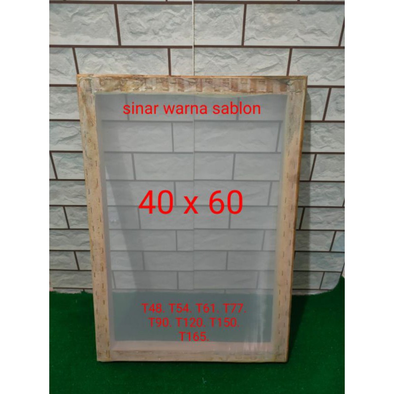 Frame screen sablon 40 x 60 kain lengkap