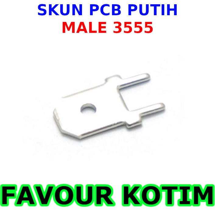 SKUN GEPENG MALE 6MM PCB PUTIH 2 KAKI FVKOTIM