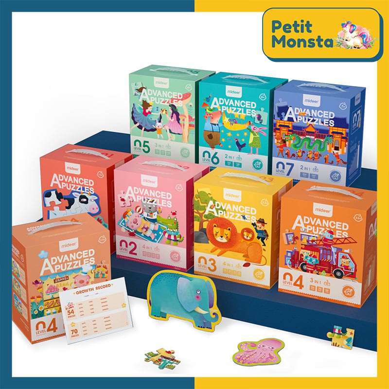 Mideer Advanced Puzzle - Jigsaw Puzzle Level - Mainan Edukasi Anak