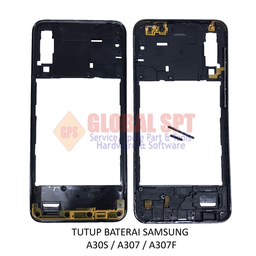 TUTUP BATERAI SAMSUNG A30S / BEZZEL MIDDLE A307 / A307F