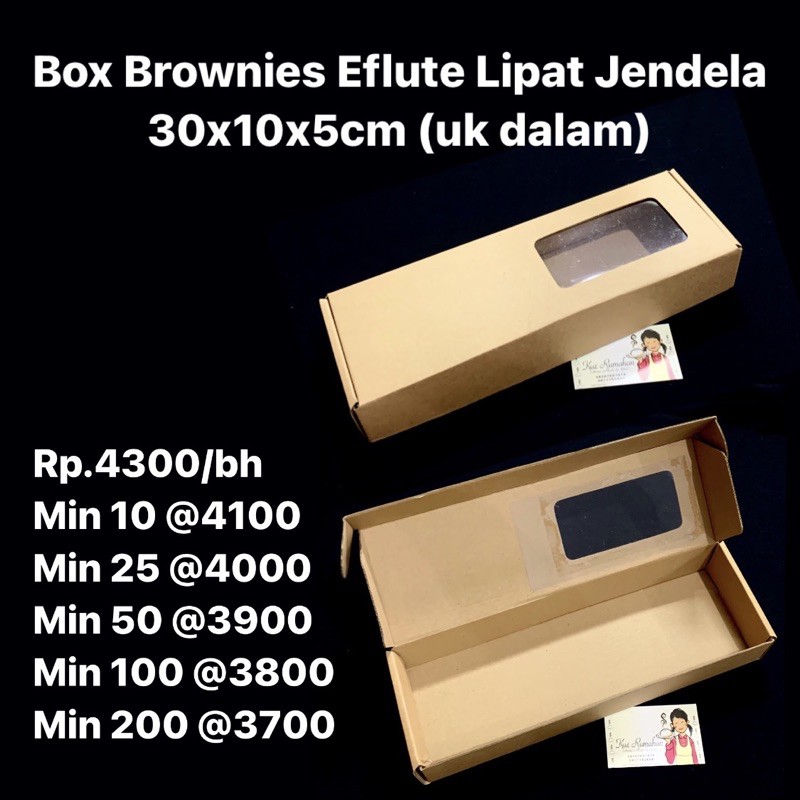 

Box Brownies Eflute Lipat Jendela 30x10x5cm (uk dalam)